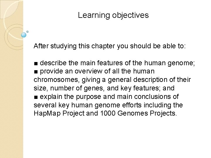 Learning objectives After studying this chapter you should be able to: ■ describe the Learning objectives After studying this chapter you should be able to: ■ describe the