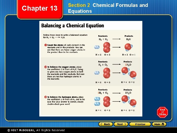 Chapter 13 Section 2 Chemical Formulas and Equations 