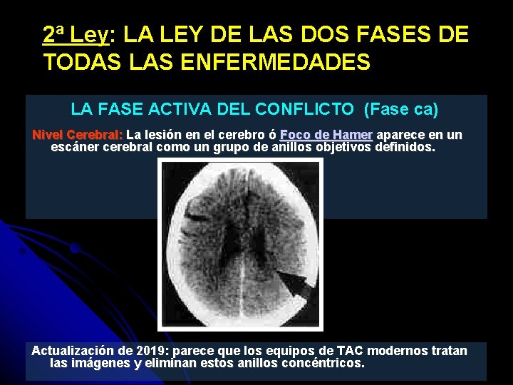 2ª Ley: LA LEY DE LAS DOS FASES DE TODAS LAS ENFERMEDADES LA FASE