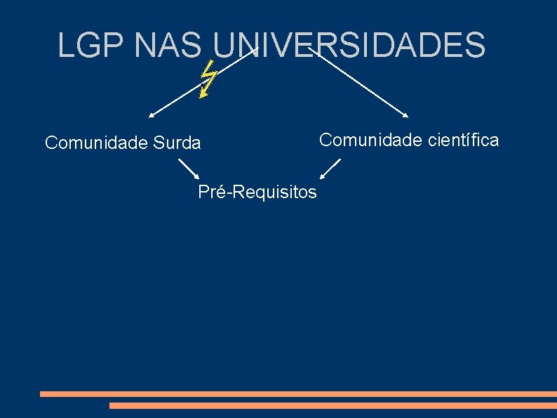 LGP NAS UNIVERSIDADES Comunidade Surda Pré-Requisitos Comunidade científica 