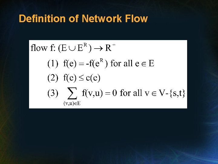 Definition of Network Flow 