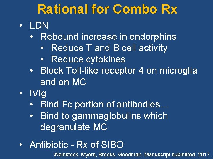 Rational for Combo Rx • LDN • Rebound increase in endorphins • Reduce T