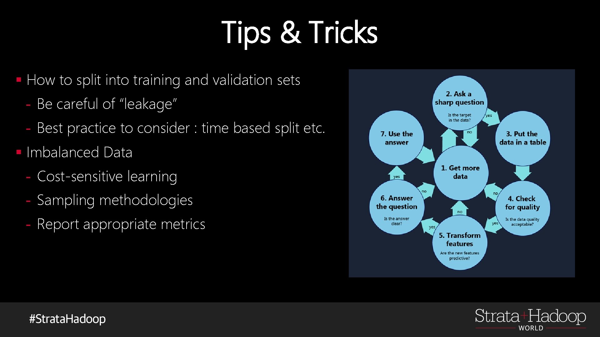 Tips & Tricks § How to split into training and validation sets - Be