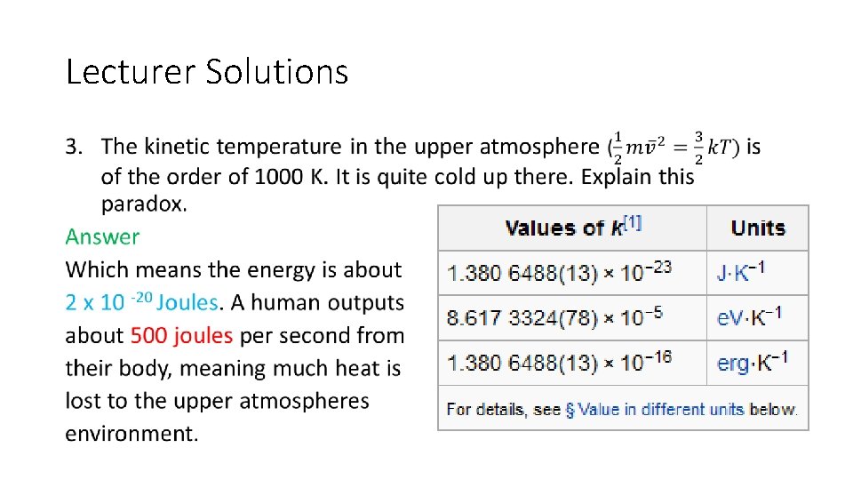 Lecturer Solutions • 