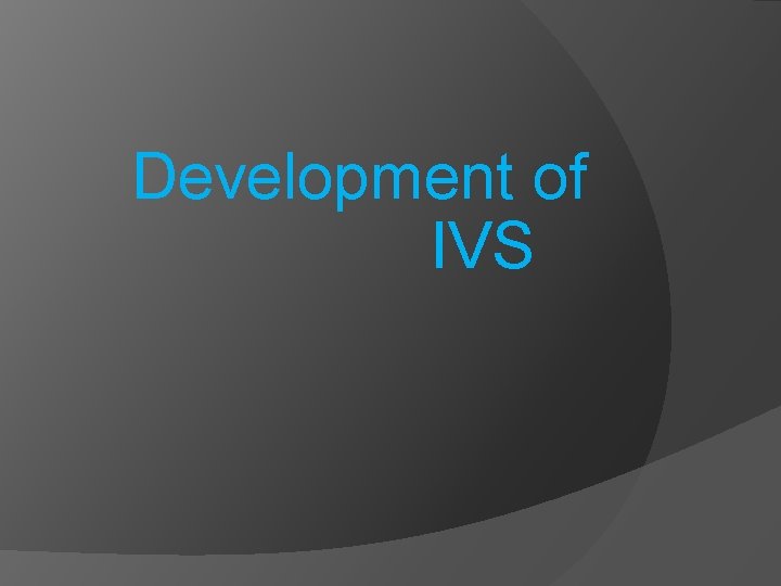 Development of IVS 