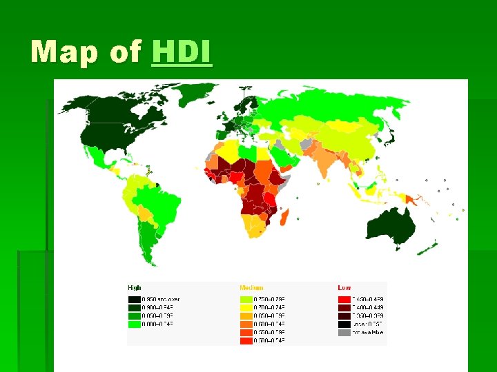 Map of HDI 