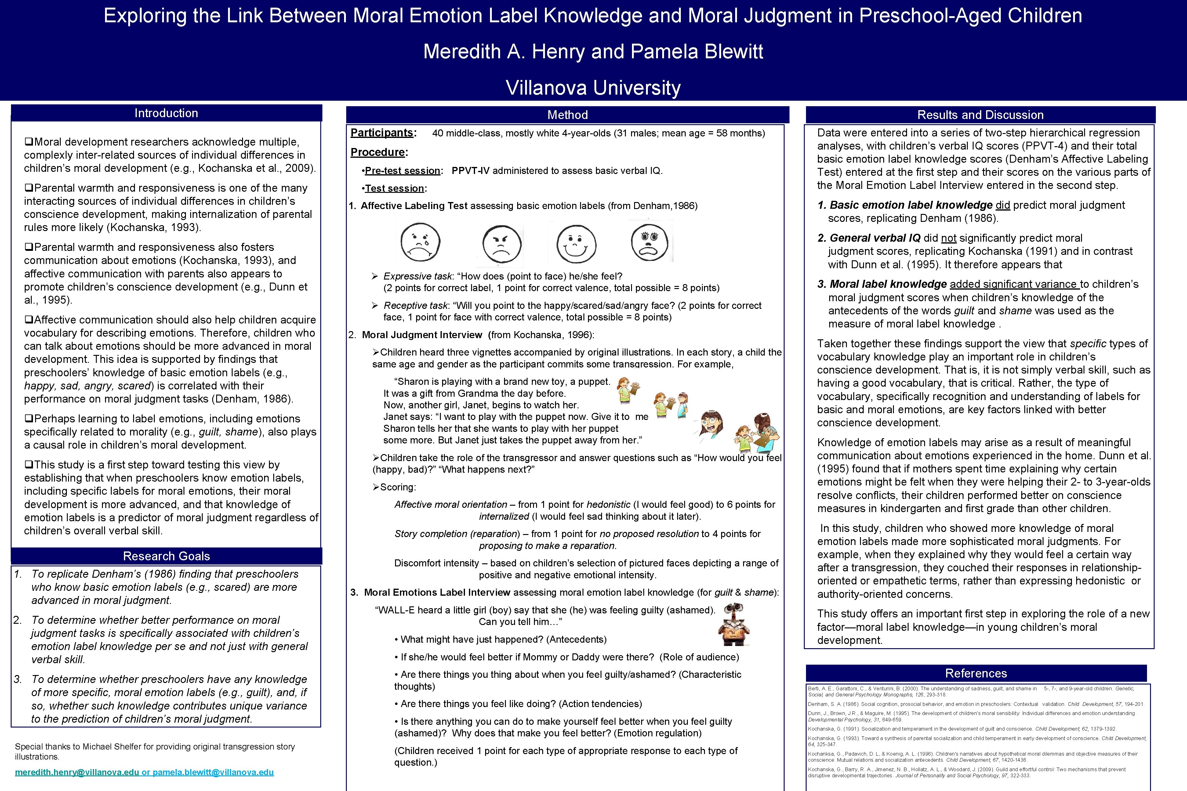 Exploring the Link Between Moral Emotion Label Knowledge and Moral Judgment in Preschool-Aged Children