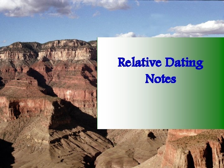 Relative Dating Notes 