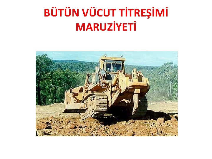 BÜTÜN VÜCUT TİTREŞİMİ MARUZİYETİ BÜTÜN VÜCUT TİTREŞİMİ MARUZİYETİ