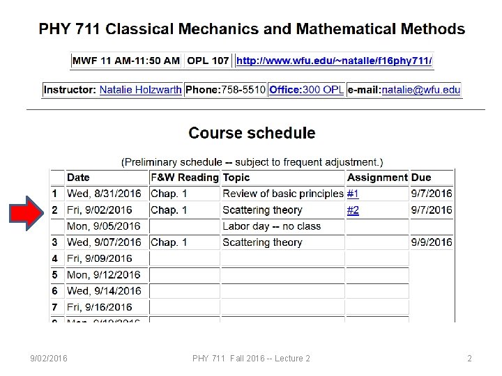 9/02/2016 PHY 711 Fall 2016 -- Lecture 2 2 