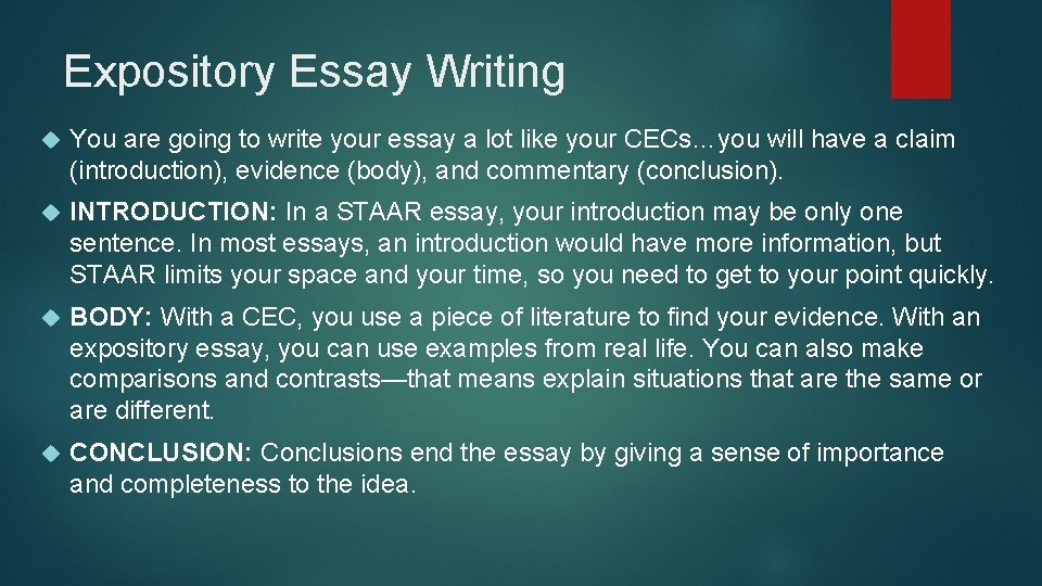 Expository Essay Writing You are going to write your essay a lot like your Expository Essay Writing You are going to write your essay a lot like your