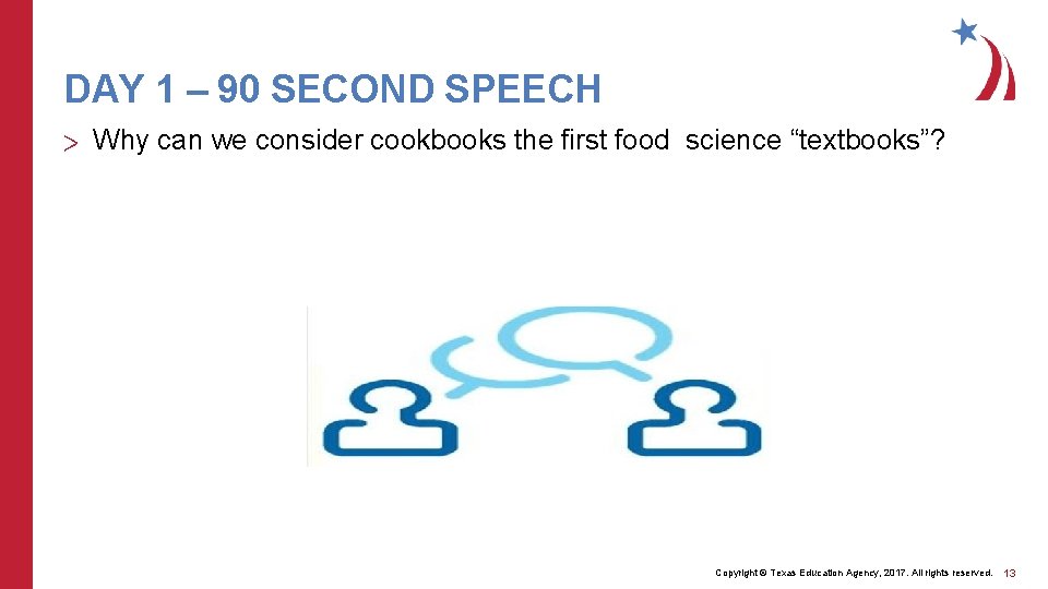 DAY 1 – 90 SECOND SPEECH > Why can we consider cookbooks the first