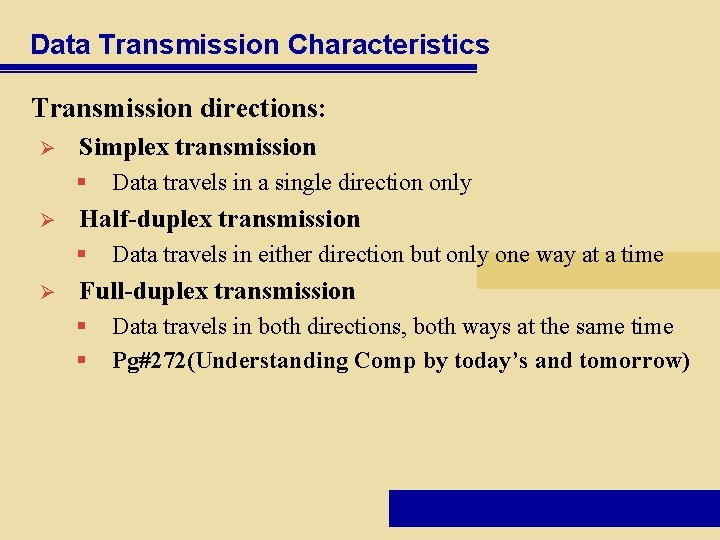 Simplex Transmission Direction Introduction to Information Technologies Lecture 7 Department of