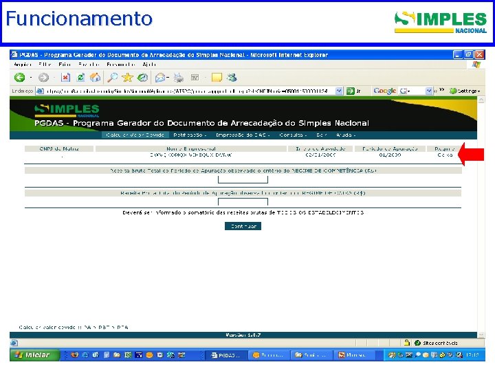 Funcionamento. Fundamentação legal 