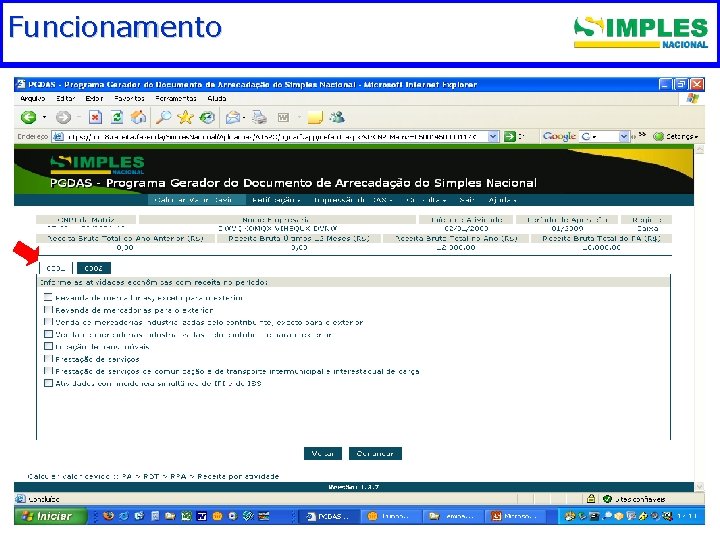 Funcionamento. Fundamentação legal 