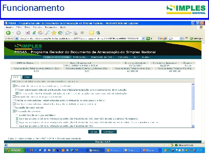 Funcionamento. Fundamentação legal 