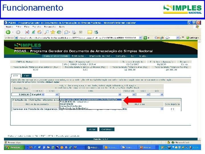 Funcionamento. Fundamentação legal 