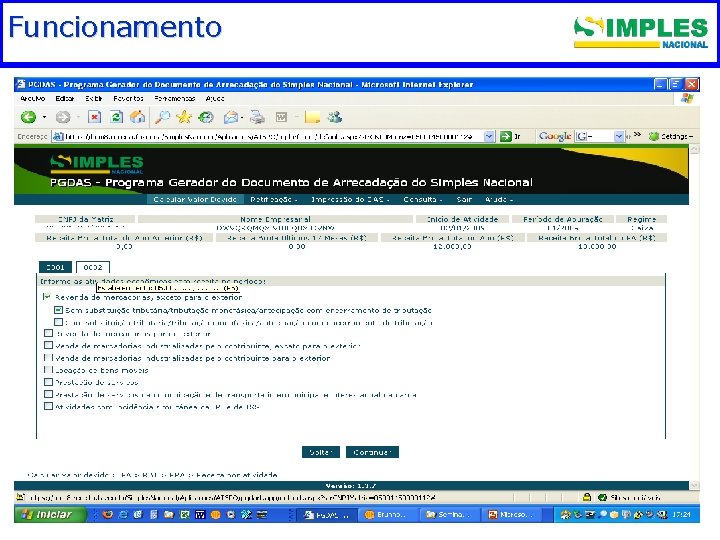Funcionamento. Fundamentação legal 