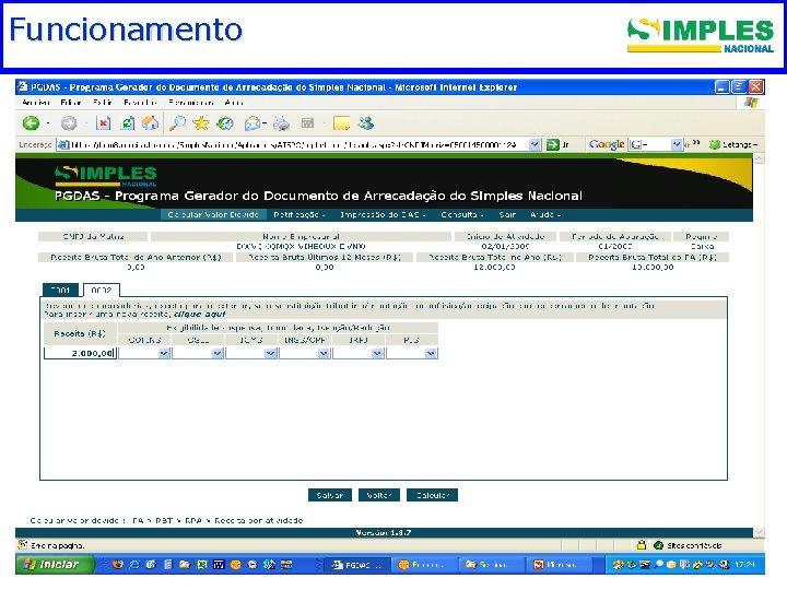 Funcionamento. Fundamentação legal 