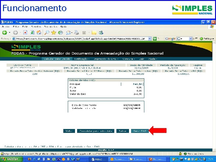 Funcionamento. Fundamentação legal 