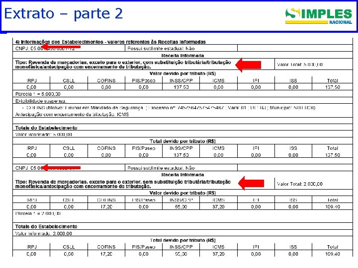 Extrato – parte. Fundamentação 2 legal 