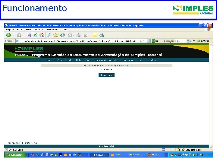 Funcionamento. Fundamentação legal 