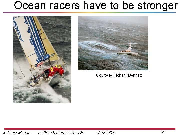 Ocean racers have to be stronger Courtesy Richard Bennett J. Craig Mudge ee 380