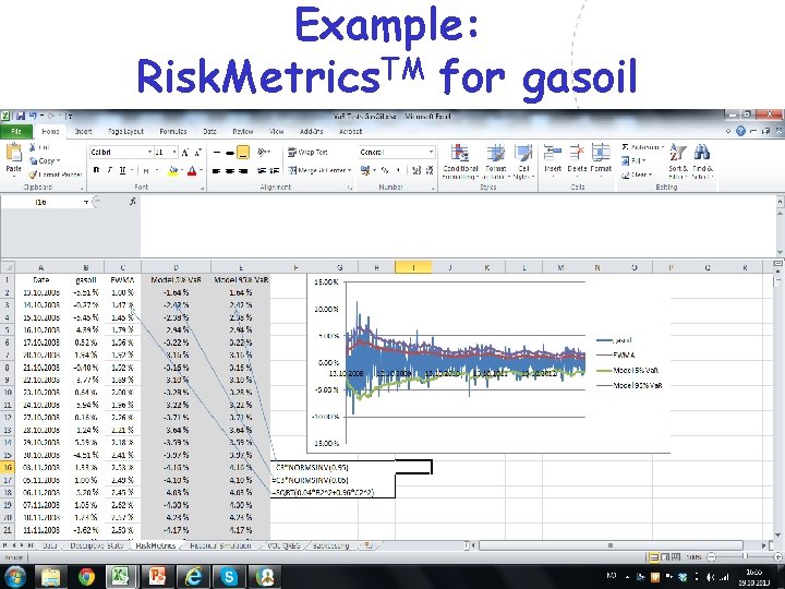 Example: Risk. Metrics. TM for gasoil 38 Example: Risk. Metrics. TM for gasoil 38