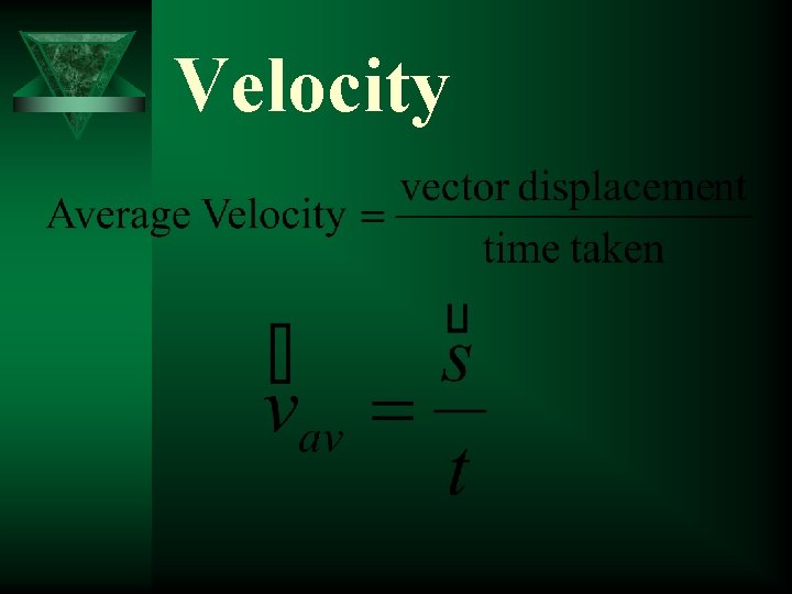 Velocity 