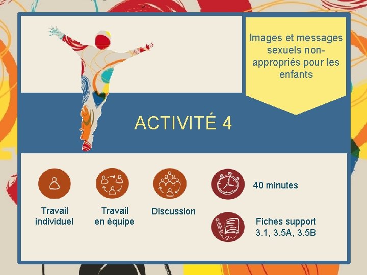 Images et messages sexuels nonappropriés pour les enfants ACTIVITÉ 4 40 minutes Travail individuel