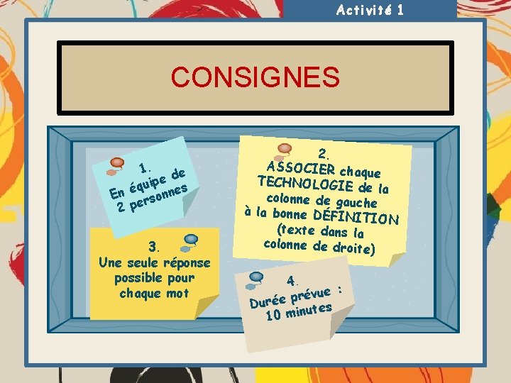 Activité 1 CONSIGNES 1. de pe i u q s En é rsonne 2