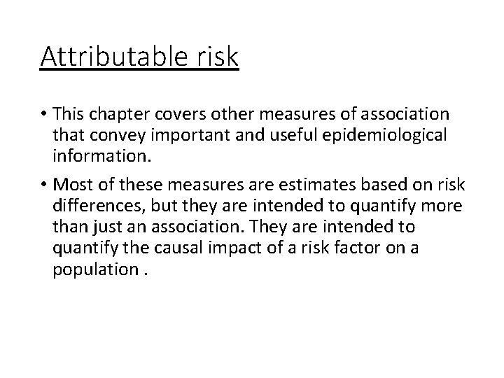 Attributale Risk Instructor Resource Chapter 17 Copyright Scott B Patten