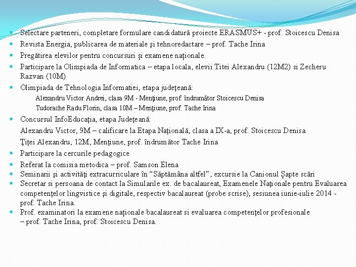 Selectare parteneri, completare formulare candidatură proiecte ERASMUS+ - prof. Stoicescu Denisa Revista Energia, publicarea