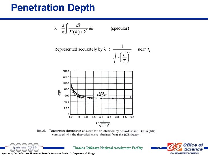 Penetration Depth Thomas Jefferson National Accelerator Facility Operated by the Southeastern Universities Research Association