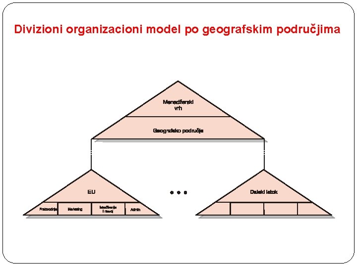 Divizioni organizacioni model po geografskim područjima 