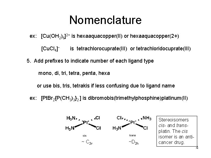 Ch 7 Intro To Coordination Compounds 1 Innersphere