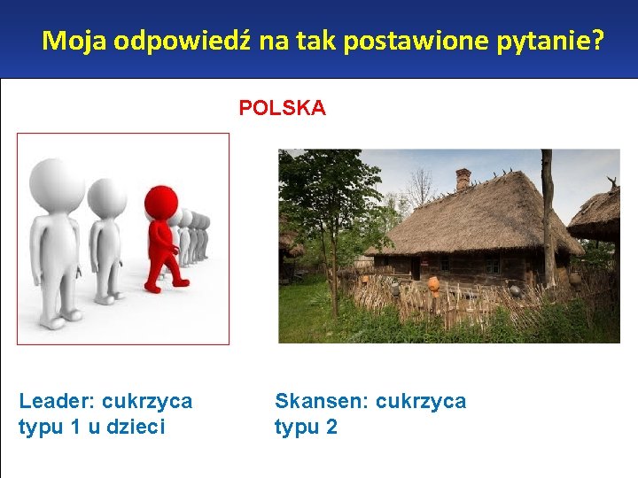 Moja odpowiedź na tak postawione pytanie? POLSKA Leader: cukrzyca typu 1 u dzieci Skansen: