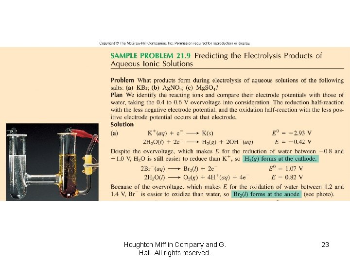 Houghton Mifflin Company and G. Hall. All rights reserved. 23 