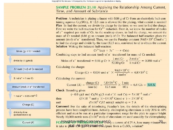 Houghton Mifflin Company and G. Hall. All rights reserved. 30 