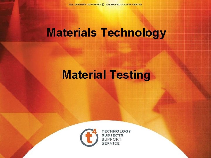 Materials Technology Material Testing 