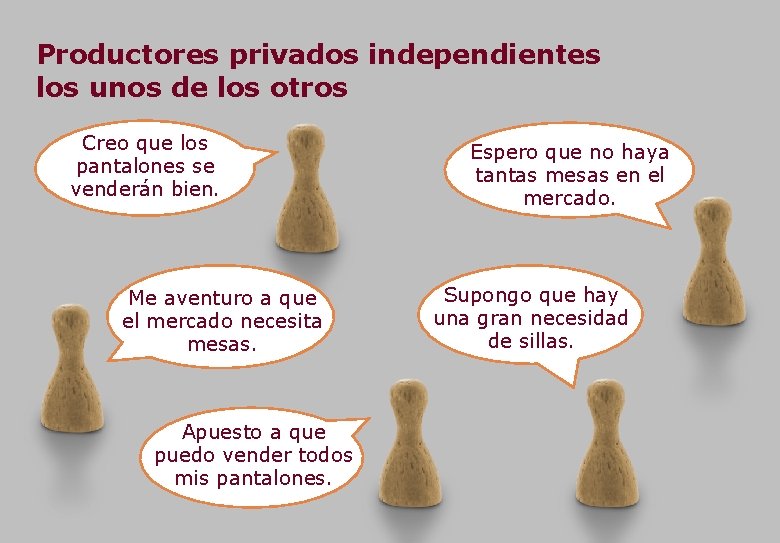 Productores privados independientes los unos de los otros Creo que los pantalones se venderán