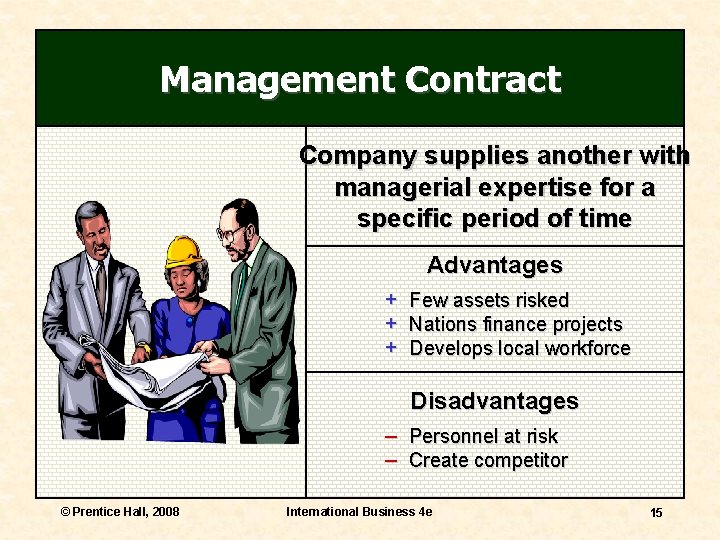 Management Contract Company supplies another with managerial expertise for a specific period of time