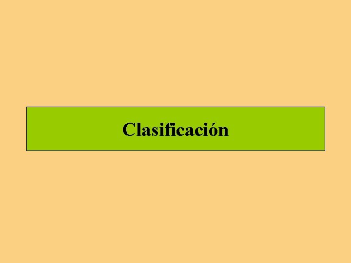 Clasificación 