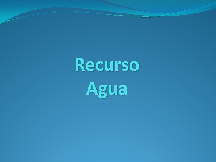 Recurso Agua 