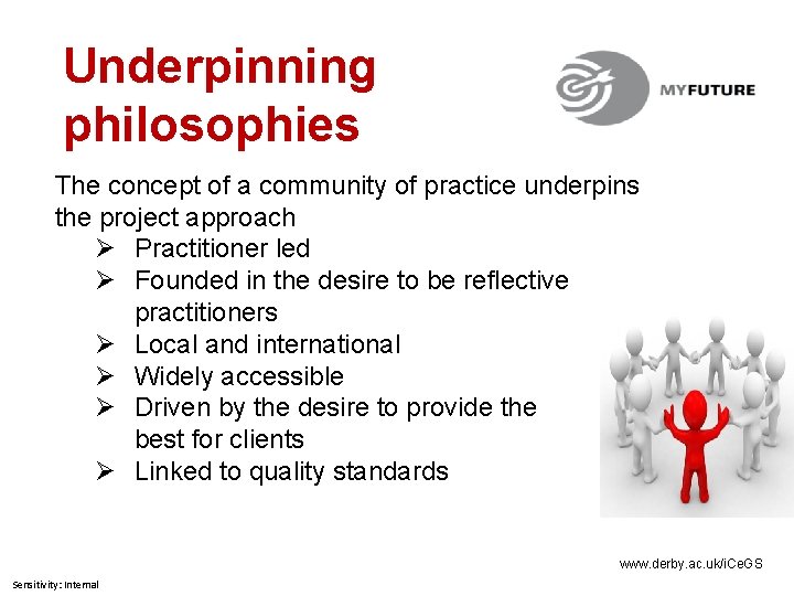 Underpinning philosophies The concept of a community of practice underpins the project approach Ø
