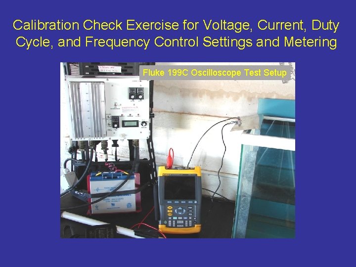 Calibration Check Exercise for Voltage, Current, Duty Cycle, and Frequency Control Settings and Metering