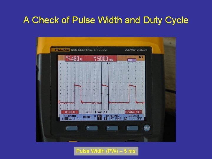 A Check of Pulse Width and Duty Cycle Pulse Width (PW) – 5 ms