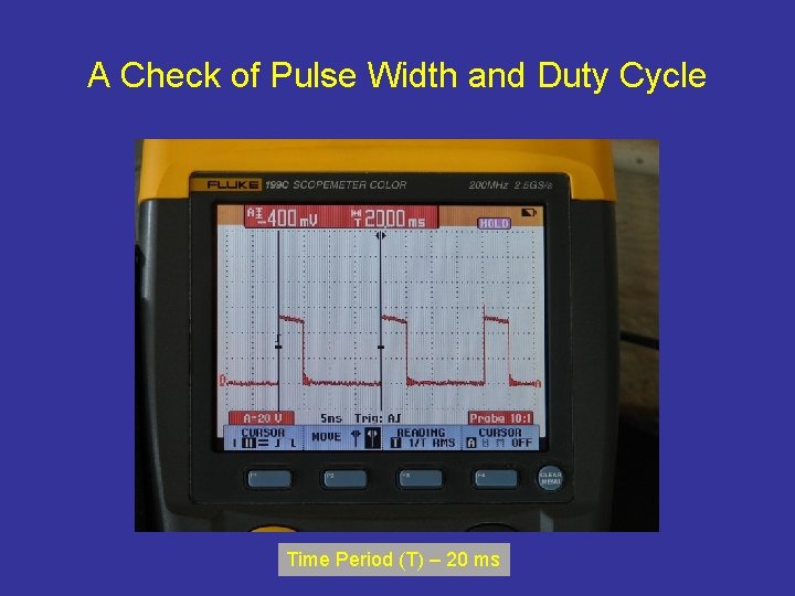 A Check of Pulse Width and Duty Cycle Time Period (T) – 20 ms