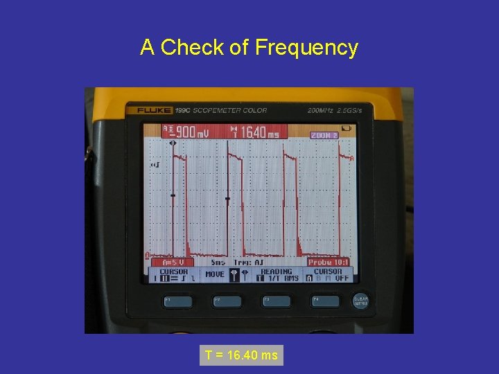 A Check of Frequency T = 16. 40 ms 