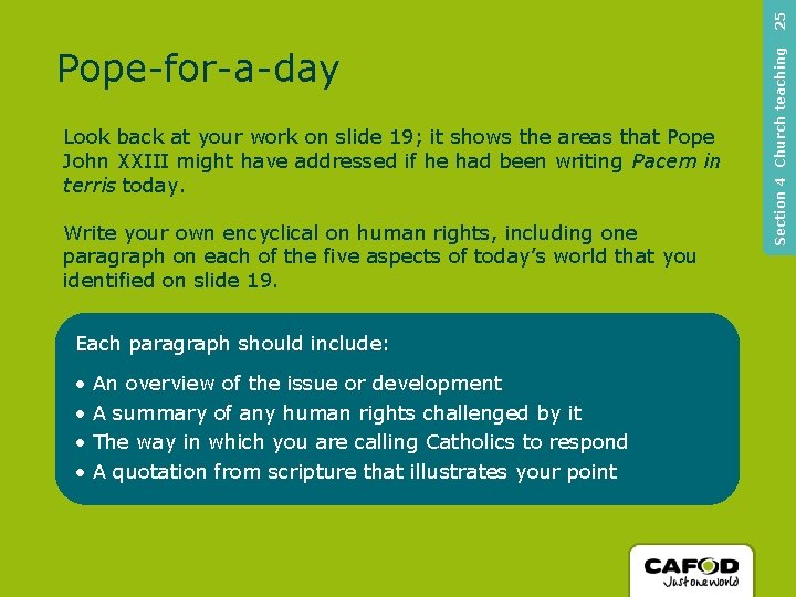 25 Look back at your work on slide 19; it shows the areas that